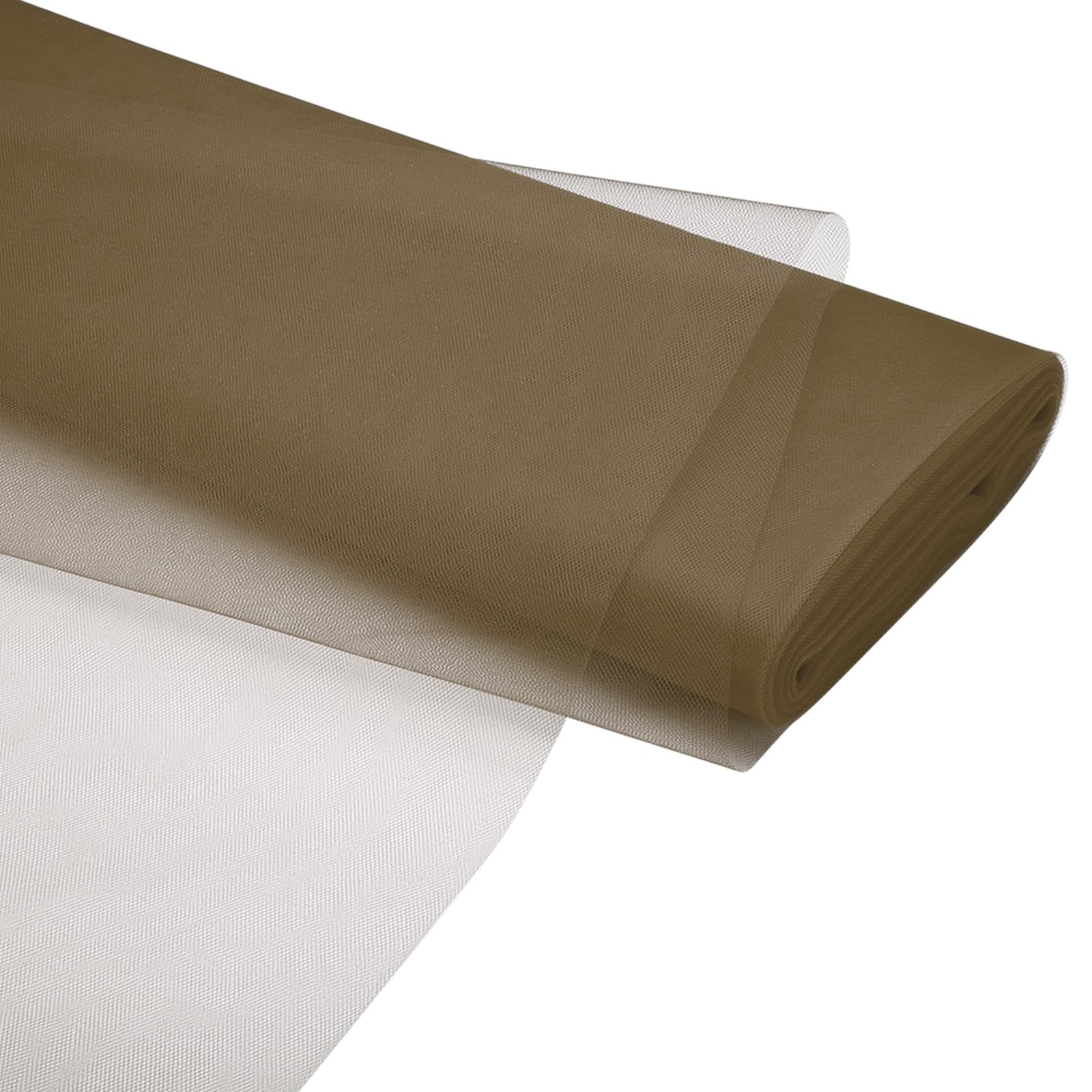 PATIKIL Tulle Fabric Rolls, 54 Inch by 40 Yards Fabric Spool Tulle Ribbon Netting Bolt for DIY Crafts Wedding Party Decorations, Tutu Skirts, Table Skirt, Gift Wrapping, Brown