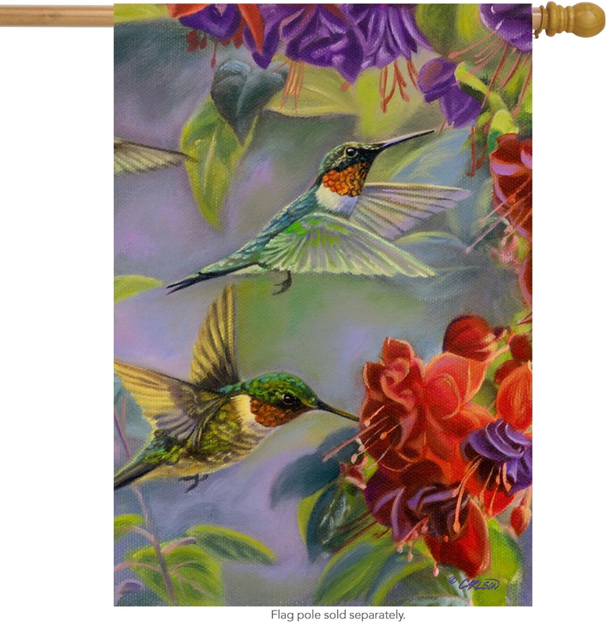 Best Hummingbird Garden Flag 28X40