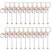 20 pcs Beadable Keychain Bars Bulk Blank Creative Cute Keychains Bar for Beads Purse Keychains for Women