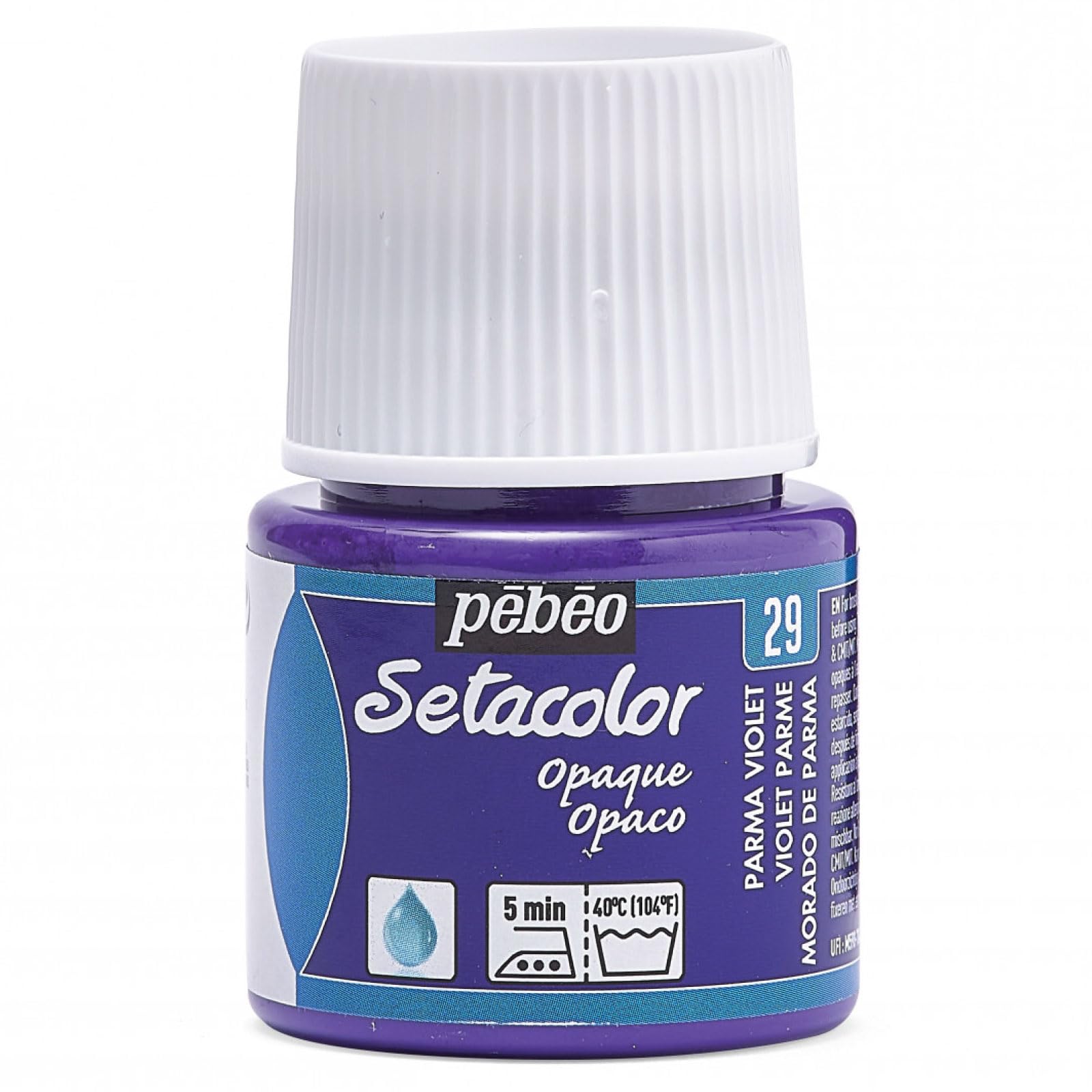 Pebeo Setacolor Opaque Fabric Paint 45-Milliliter Bottle, Parma Violet,Parma Violet