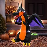4FT Purple Dinosaur Halloween Inflatable Decor with LED Lights | Helloween Blow Up Indoor Outdoor Holiday Party Yard Graden Decoration