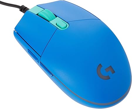 Amazon Com Logitech G203 Prodigy Wired Gaming Mouse 8 000 Dpi Rgb Lightweight 6 Programmable Buttons On Board Memory Compatible With Pc Mac Blue Computers Accessories