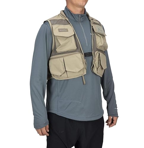 Simms Tributary Vest for Fishing, Medium, Deep Sea Green in