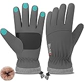 FZ FANTASTIC ZONE Winter Waterproof Ski Snow Gloves for Men Women,Warm Touchscreen Gloves for Cold Weather Driving Run Gift