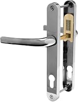 Avocet Pioneer Sprung UPVC Door Handle 92mm PZ 122mm Pair Chrome
