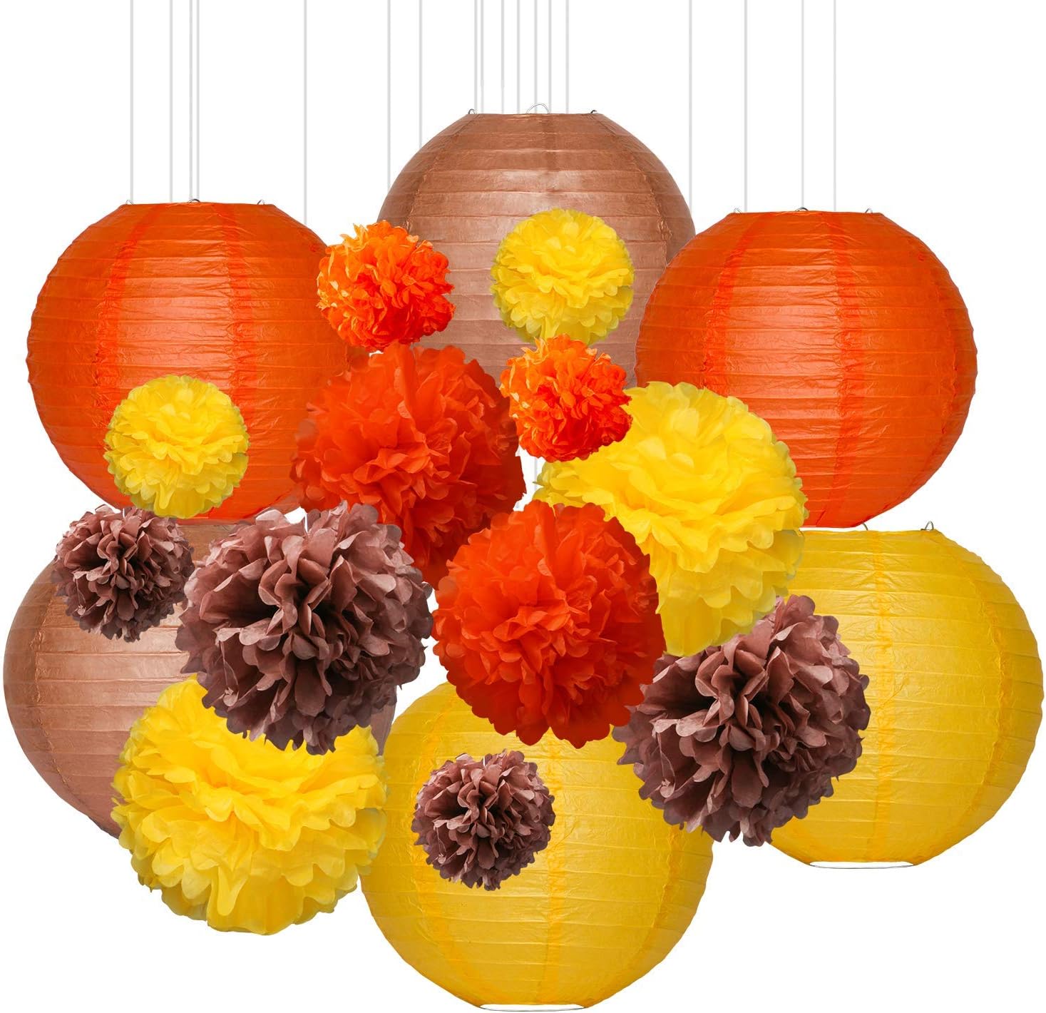 Amazon Com Henmi 18 Pcs Fall Party Decorations Including 12 Pcs
