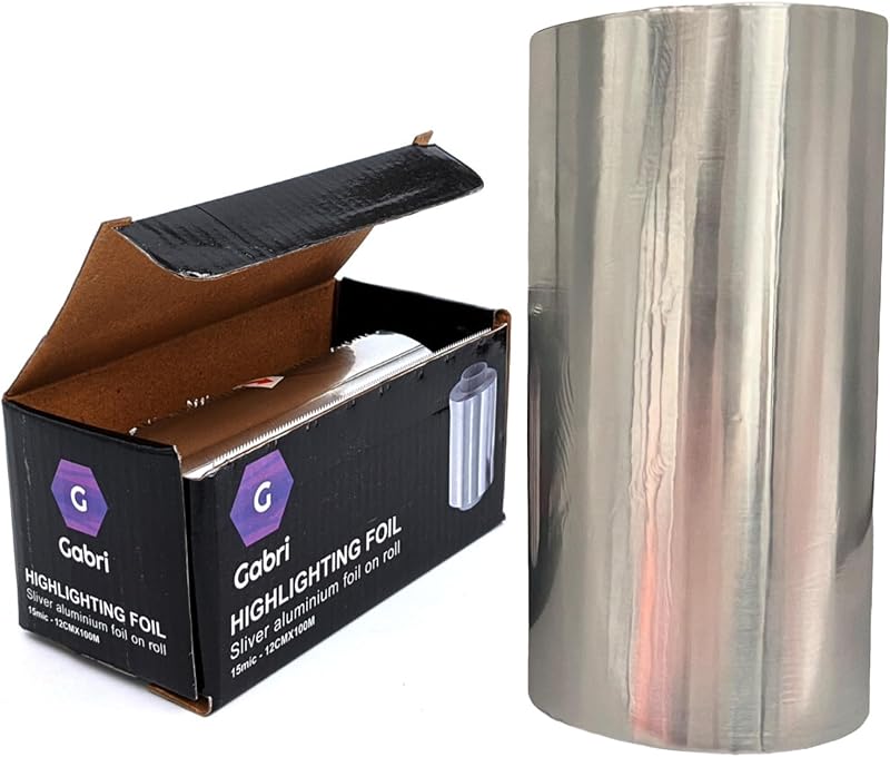 G Gabri Hair Foil Highlighting 328ft Roll Salon Balayage Silver Aluminium