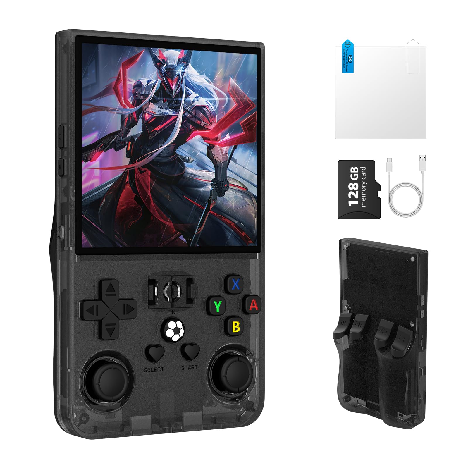 Photo 1 of ****NONFUNCTIONAL FOR PARTS ONLY******
R36MAX Retro Handheld Gaming Console, Built-in 22,000+ Classic Games, Open Source Linux System, Portable Game Emulator Console, 4.0-Inch 4K HD IPS Screen Video Player, 4000mAh Battery (Black 128GB)