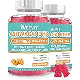 WEEVIT Ashwagandha Gummies with Vitamin D for Women & Men, Ashwagandha Gummy with Maca Root Powder | Organic Ashwa Gummies for Boost Energy