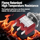 Heschen MTS-123 Mini Momentary Toggle Switch SPDT 3 Pin 2A 250V 5A 125V Pack of view 4