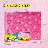 Artworx 208pc Kids Art Set Case Easel Pens Pencils Pastels Paints Drawing Gift view 7