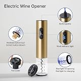 ELMWAY VinoLux Series Rechargeable Electric Wine Opener Gold view 2