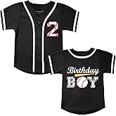 Kids Birthday Baseball Shirt Boys Baseball Jersey Birthday Gift Short Sleeve Tops for 1-6 Years
