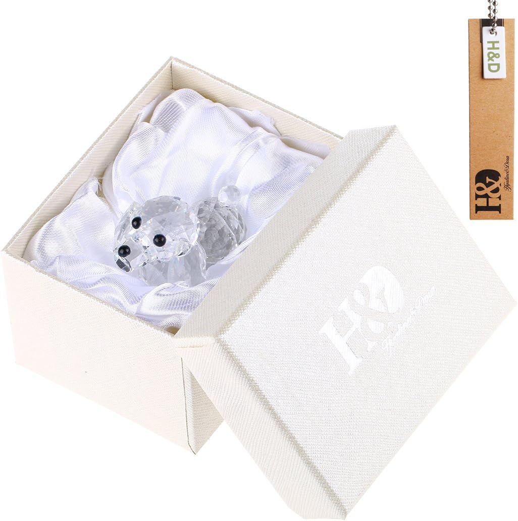 H&D Cut Crystal Dog Animal Figurine Collection,Glass Dog Ornament Table Decor, Clear - Image 5