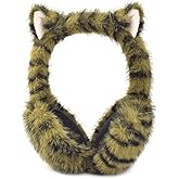 SEDUXI Cat Ear Muffs for Kids 8-18+ Years, Plush Winter Ear Warmers, Soft Foldable Kitty Earmuffs for Boys Girls Teens