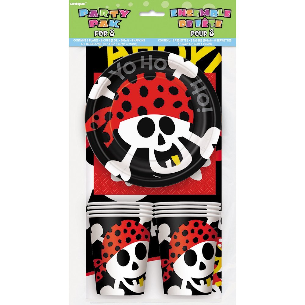 Unique Party 40497 - Pirate Party Pack for 8 Guests