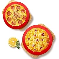 saravivi Adjustable Pie Crust Shield, 2 Pack Silicone Pie Crust Shield, Adjustable Pie Shield Pie Rim Covers Protectors, Pie 