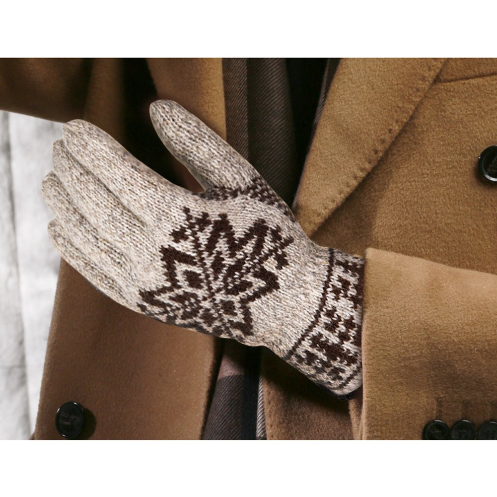 Vbiger Winter Handschuhe Warme Handschuhe Baumwolle Damen Frauen Handschuhe, Schneeflocken-khaki(l), One Size