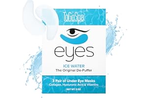 Ice Water EYES by ToGoSpa – Premium Anti-Aging Collagen Gel Pads for Puffiness, Dark Circles, and Wrinkles – Under Eye Rejuvenation for Men & Women - 1 Pack - 3 Pair