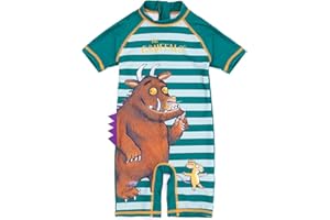 Gruffalo The Boys Swimsuit | Kids Green Wet Suit Swimming Costume | Woodland Book Characters Swimwear | Surf Suit Beachwear