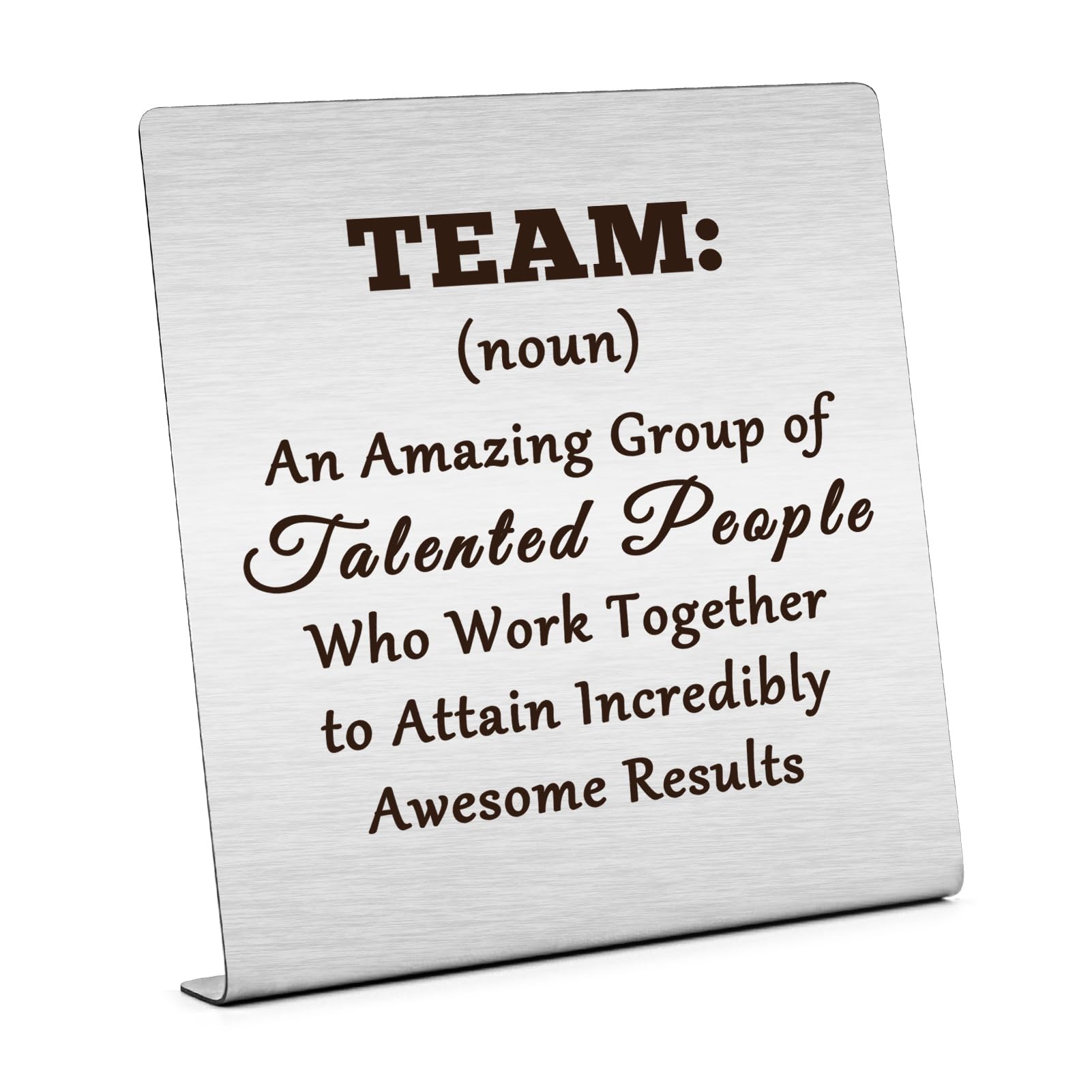 Inspirational Team Office Desk Decor Thank You Gifts for Coworker Appreciation Gifts for Colleagues Team Definition Plaque Gifts Motivational Team Decoration Gifts Teamwork Office Decor