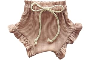Baby Girls Ruffle Di𝐚per C𝗼ver Cute Briefs P𝐚nties Newborn Baby Blo𝗼mers Bubble Shorts Knit Underwear
