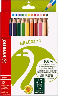 - lápiz de color triangular certificado FSC - GREENtrio