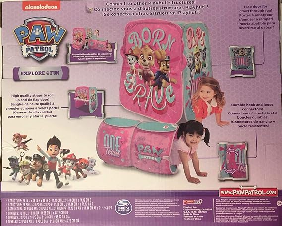 playhut paw patrol explore 4 fun play tent