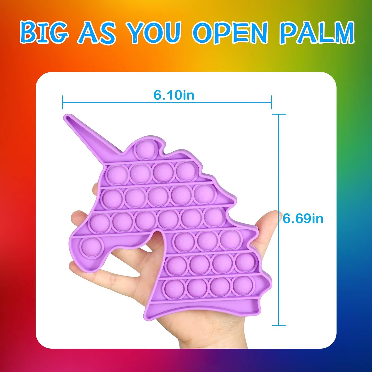 Amazon Com Unicorn Push With Popping Sound Fidget Toys Bubble Sensory Autism Learning Materials For Anxiety Stress Relief Squeeze Toy Gift For Toddlers Teens Adults Older Toys Games