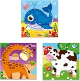 QUOKKA Magnetic Puzzles for Toddlers 3-5 Travel 20 Piece Jigsaws 3 pcs view 7