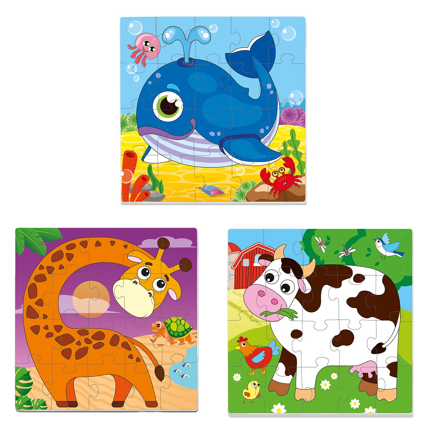 QUOKKA Kids Puzzles for Boys and Girls Magnetic Travel Animal Car