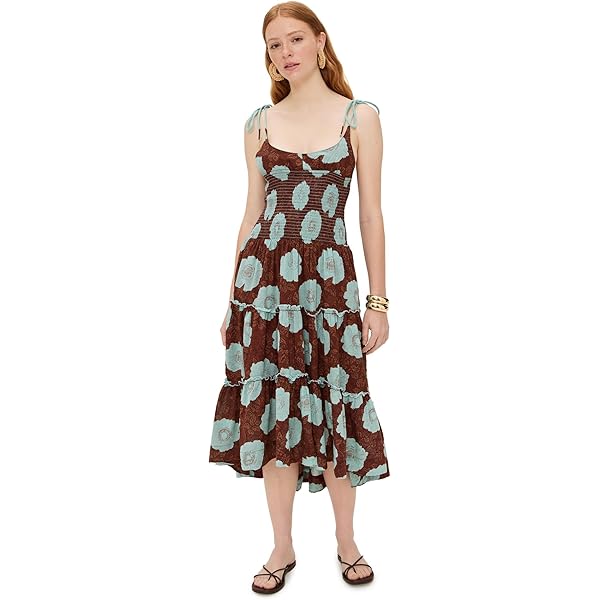 chinese dress ladies Free People Womens There She Goes Printed Maxi Black Combo SM (Women's 4-6)  One Size at Amazon Women's Clothing store