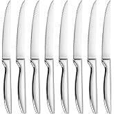 Steak Knife Set of 8, Serrated Steak Knife, Kitchen Steak Knives, Steak Knives Dishwasher Safe, Stainless Steel Knives