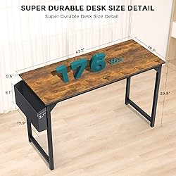 DUMOS 48 Inch Office Small Computer Desk Modern