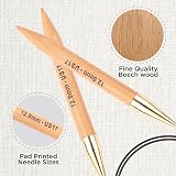 KnitPro Basix Beech Fixed Circular Needles 32in 80cm 12.00mm view 2