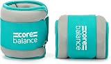 Core Balance Ankle and Wrist Weights 0.5kg Teal Pair Adjustable Neoprene