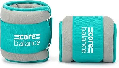 Core Balance Ankle and Wrist Weights 0.5kg Teal Pair Adjustable Neoprene