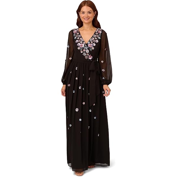 Amazon.com: R&M Richards Women's Elegant Sequin Power Mesh Wrap Dress -  Formal Evening Occasions, Mother of the Bride : Clothing, Shoes & Jewelry