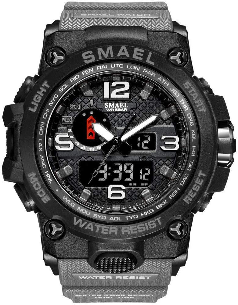 Men's Watches Sports Outdoor Waterproof Military Wrist Watch Date Multi Function Tactics LED Alarm Stopwatch