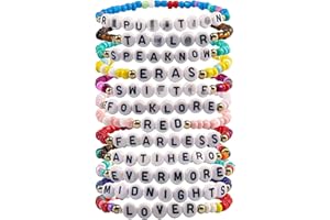 VGOTHE TS Friendship Bracelets, TS Album Inspired Bracelets Set, TS Fearless SpeakNow Red 1989 Lover Folklore Evermore Midnight for Eras Music