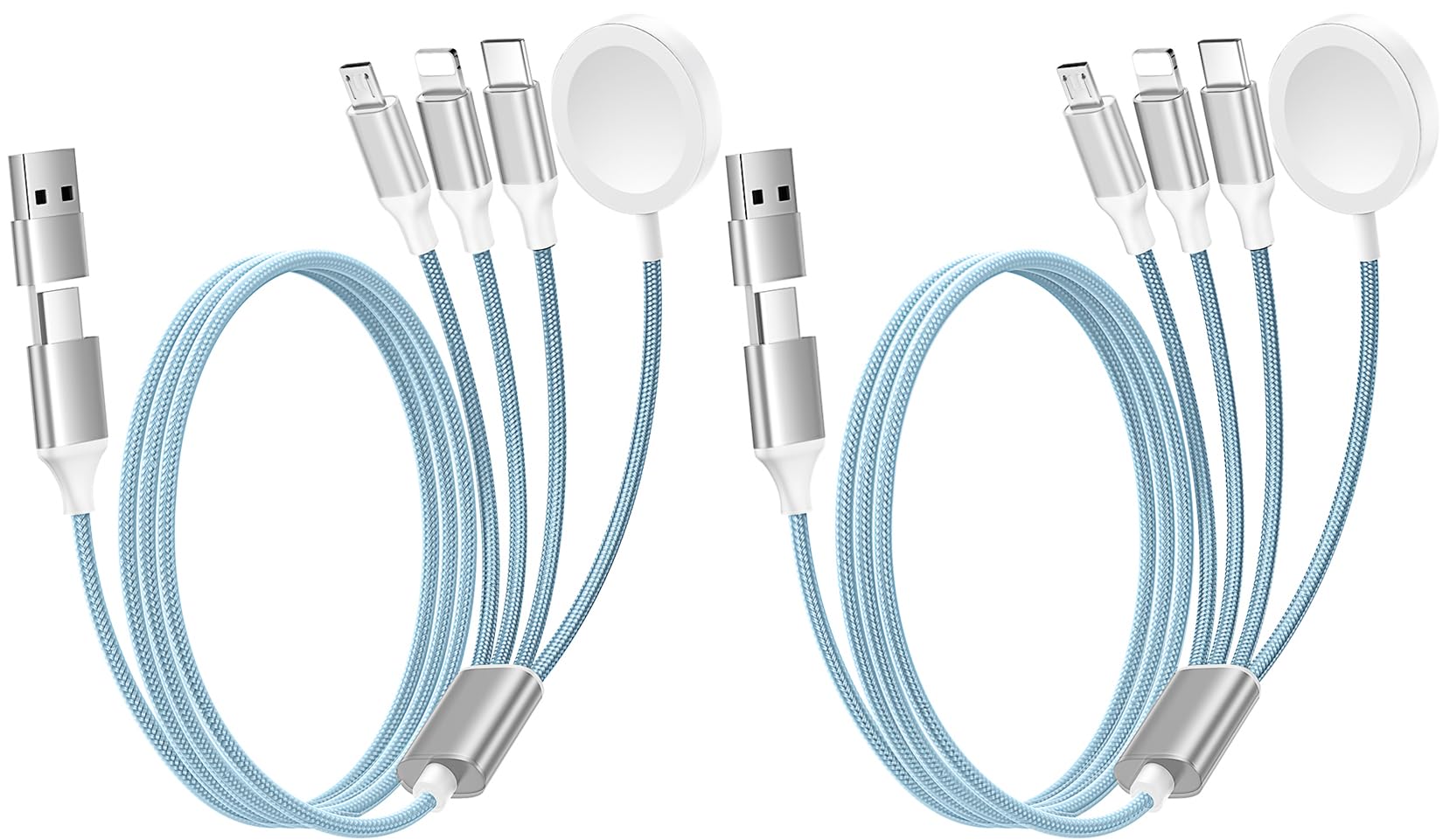 Renmou 2Pack for Apple Watch Charger,4 in 2 Multi