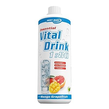 Best Body Nutrition - Essential Vital Drink, 1:80, Mango Grapefruit, 1:80, 1000 ml Flasche