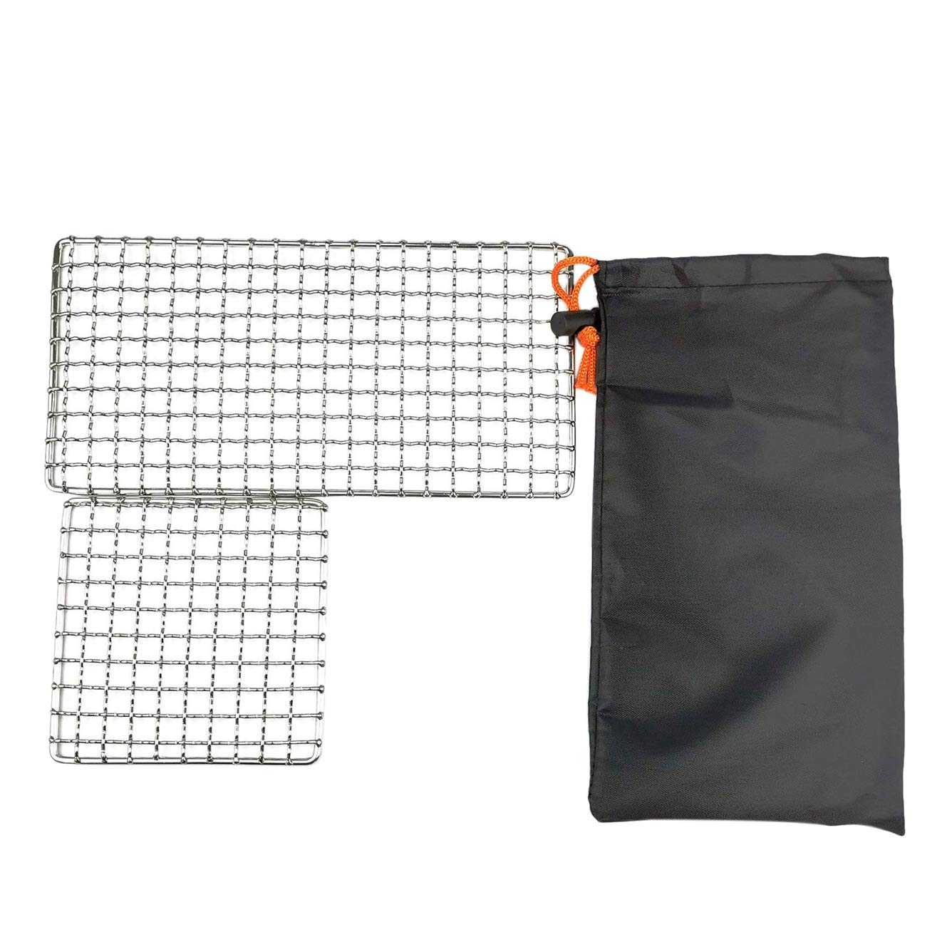 Rfvtgb 2Pcs Outdoor Camping Pot Rack Square 304 Steel Barbecue Mesh Grill Mesh Mesh Barbecue Grill Tool Non-Stick Metal Outdoor Grill Screen Mesh Grill Grill Grill