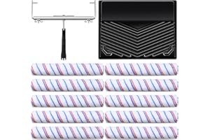 Leumoi 12 Pcs 18 Inch Paint Roller Kit Includes 10 Pcs Microfiber Paint Roller Sleeves and18 Inch Paint Roller Tray 18 Inch Paint Roller Frame for Home House Ceiling Wall Furniture Painting