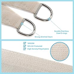 AsterOutdoor Sun Shade Sail Rectangle 12' x 16' UV