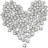 INSPIRELLE 10mm Clear White 144pcs Crystal Glass Sew on Silver Claw Rhinestones for Crafts Clothes Wedding Dress (1 gros)
