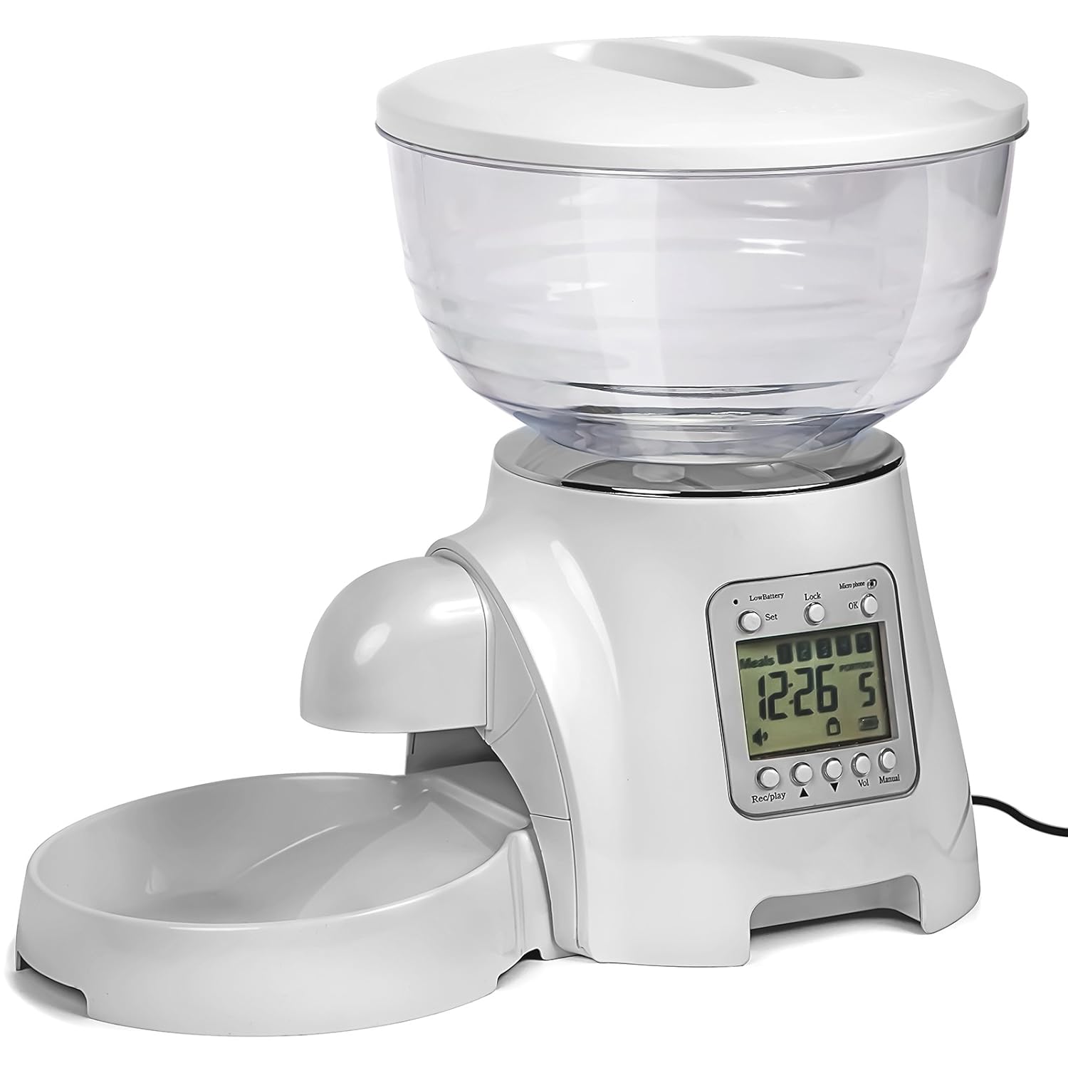 Pet Supplies : Paws & Pals Automatic Electronic Timer Programmable Dog  Feeder for Large to Small Dogs - White : Amazon.com