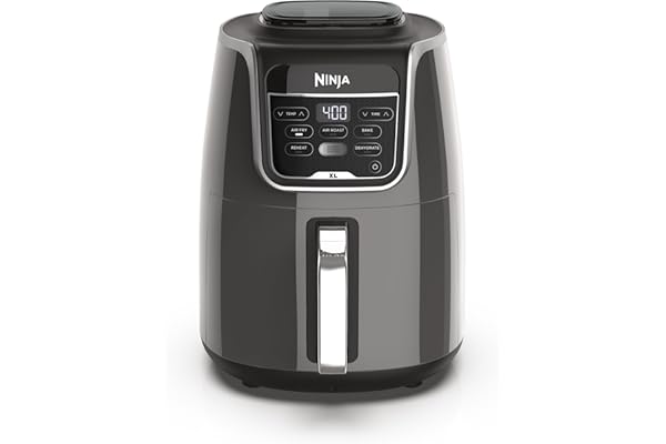 Ninja AF150AMZ Air Fryer XL, 5.5 Qt. Capacity that can Air Fry, Air Roast, Bake, Reheat & Dehydrate, with Dishwasher Safe, No