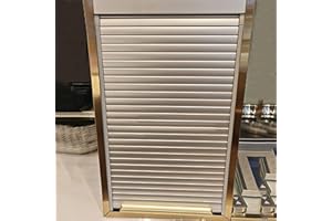 Flexible Decorative Tambour Door & Track Sets Face Frame, DIY Straight Pull Down Appliance Garage Doors Kit System for Shops/