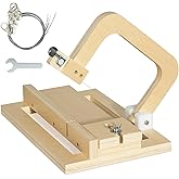 Professional Soap Cutter with Wire, Adjustable Wooden Cutting Tool Soap Slicer for DIY Soap, Cheese, Butter, Cake, Bread Maki